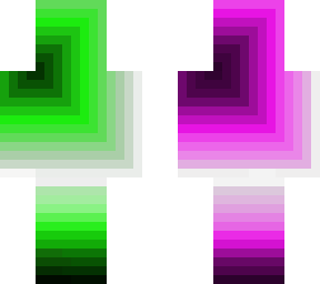 cool skin with pink and green