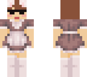 eret in a maid dress