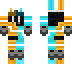 fire and ice armored geared bunny