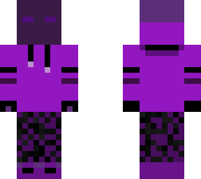 purple demon in hoodie