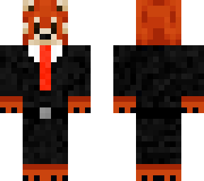 red panda in suit
