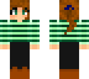green striped shirt girl