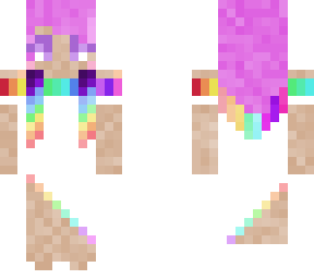 rainbow white dress