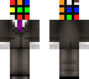 rubiks cube (my scramble) with suit
