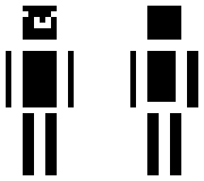 black and white