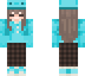 blue axolotl girl