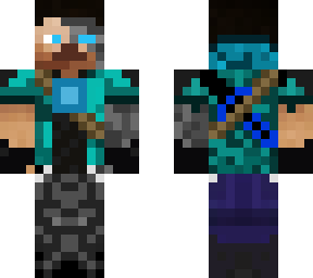 blue cyborg herobrine