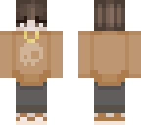boy with brown skull jumper :d