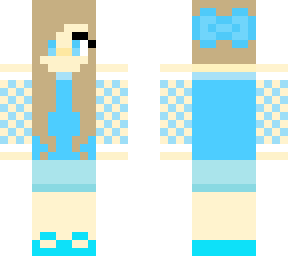 cute blue summer girl