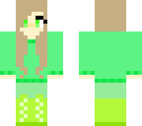 cute green winter girl
