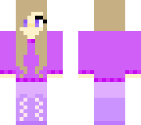 cute purple winter girl