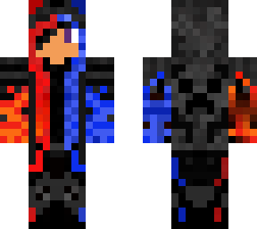 red and blue fire fox boy