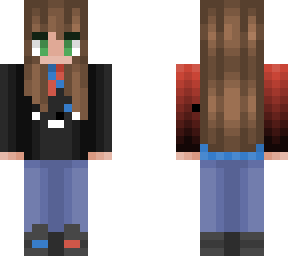 ag skin // long brown hair // green eyes