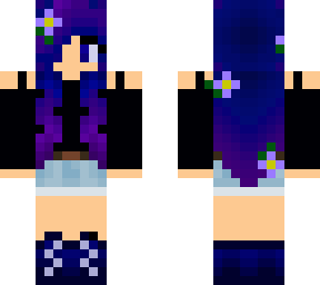 blue haired girl (summer outfit)