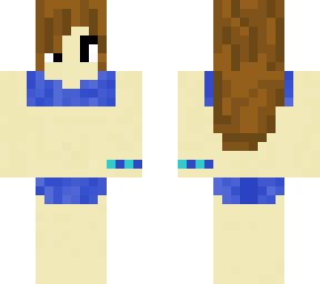 girl in blue swimsuit