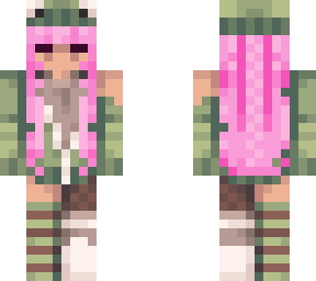 pink haired frog