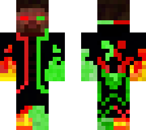 red and green skin with red and blue skin ( 2 skins in one )