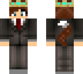 wolf girl in a suit and crown