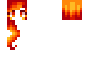 female hb - curly fire flame