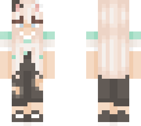 light green calico cat girl