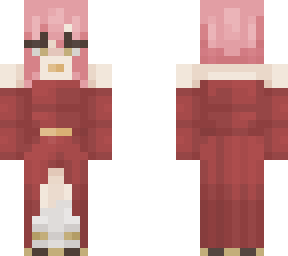 pink hair wit dress