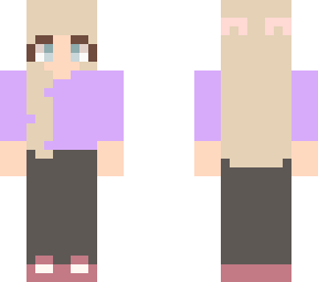 purple shirt with a braid