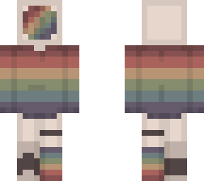 Rainbow tv head | Minecraft Skin