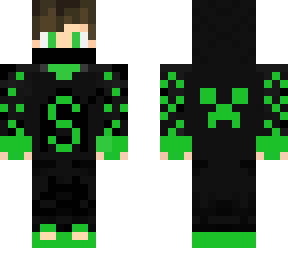 s letter green hoodie(repaired skin)