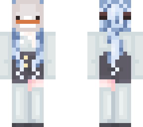 swan girl with blue hair v2