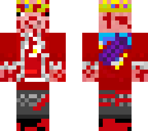 technoblade with blood smeared over him
