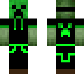 zombie dressed as creeper