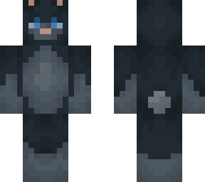 black bunny (ears on top)