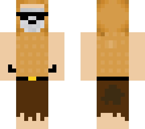 peanut cave man (grayish beard with cool shades)