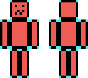 red blu with outline
