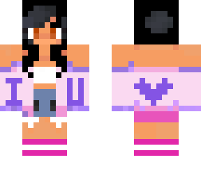 aphmau "i <3 you" pink and purple