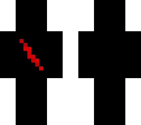 black skin with cut