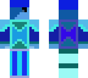 blue(whit hat)