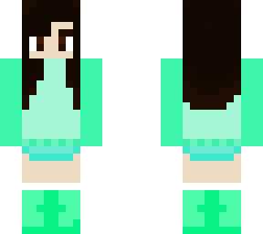 girl in green clothing