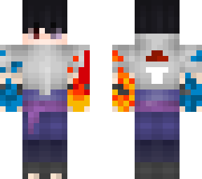 sasuke with rinne-sharingan. fists of raiton and katon!