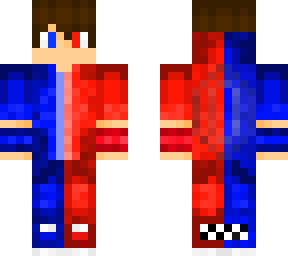 azul e vermelho