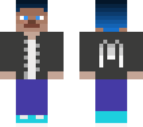 blue haired jacketed steve!