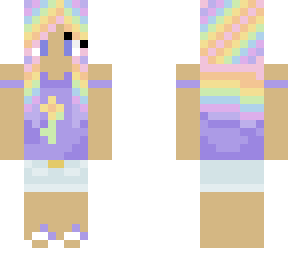 pastel girl with rainbow hair