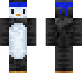 penguin with blue