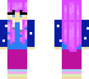 pink haired girl in hoodie
