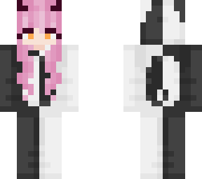 half reversed panda girl