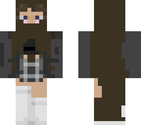 kawaii bearded girl with long hair