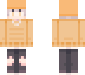 orange outfit + beanie male/masc