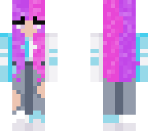 pink purple girl skin e girl colourful hair