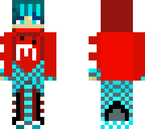 thank you mojang for minecraft!(red and cyan boy)
