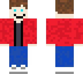 unzipped red jacket boy